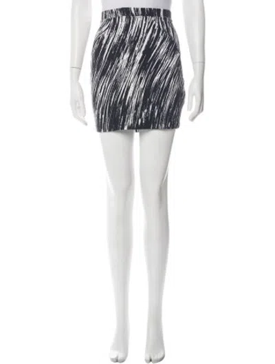 Pre-owned Kenzo Printed Mini Skirt In Silver