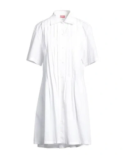 Kenzo Woman Mini Dress White Size 6 Cotton