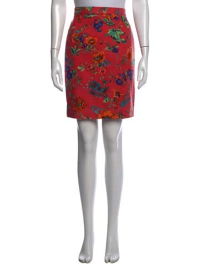 Pre-owned Kenzo Wool Mini Skirt W/ Tags In Red
