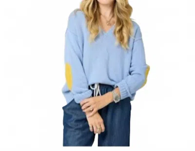 Kerri Rosenthal Frenchy V-neck Sweater In French Blue