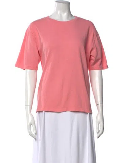 Pre-owned Khaite Crew Neck Short Sleeve T-shirt In Pink