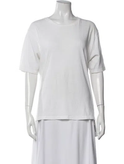 Pre-owned Khaite Crew Neck Short Sleeve T-shirt In White