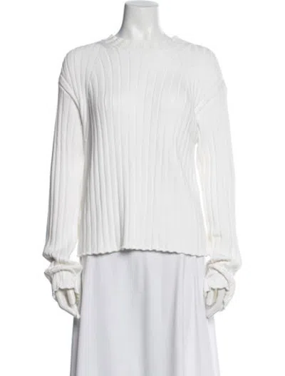 Pre-owned Khaite Crew Neck Sweater In White