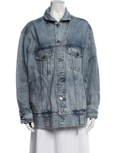 Pre-owned Khaite Denim Jacket In Blue