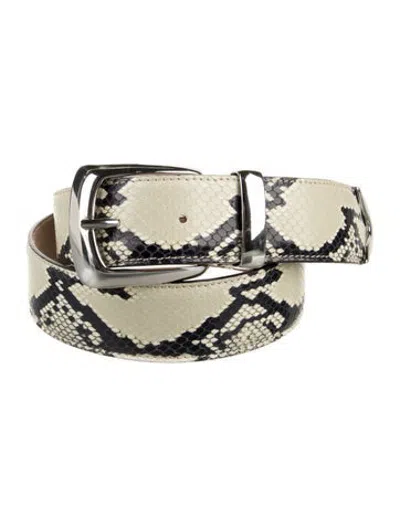Pre-owned Khaite Embossed Leather Belt In Neutrals