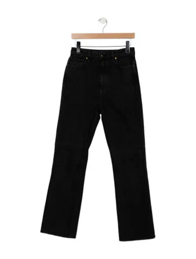 Pre-owned Khaite High-rise Flared Jeans In Black