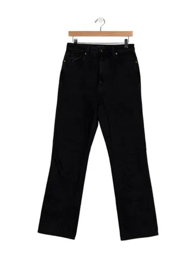 Pre-owned Khaite High-rise Flared Jeans In Black