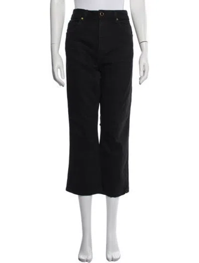 Pre-owned Khaite High-rise Flared Jeans In Black