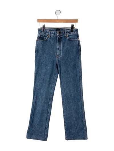 Pre-owned Khaite High-rise Flared Jeans In Blue