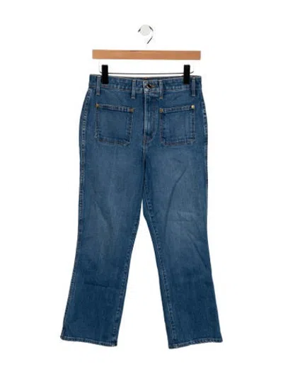 Pre-owned Khaite High-rise Flared Jeans In Blue