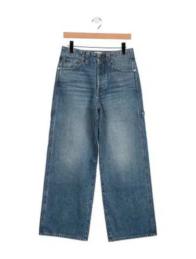 Pre-owned Khaite High-rise Wide Leg Jeans W/ Tags In Blue