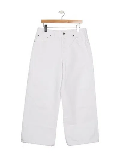 Pre-owned Khaite High-rise Wide Leg Jeans In White