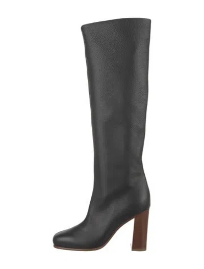 Pre-owned Khaite Leather Boots In Black