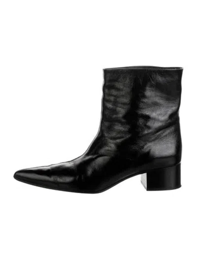 Pre-owned Khaite Leather Boots In Black