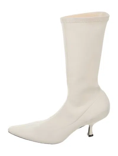 Pre-owned Khaite Leather Boots In White