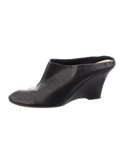 Pre-owned Khaite Leather Mules In Black
