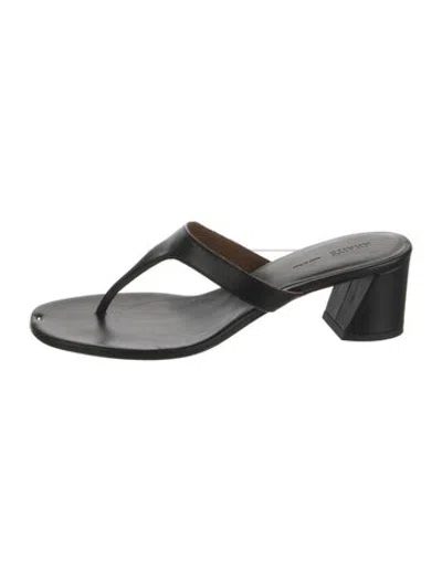 Pre-owned Khaite Leather Slides In Silver