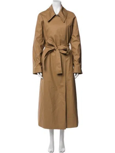 Pre-owned Khaite Long Trench Coat In Neutrals