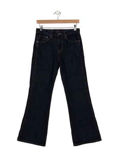 Pre-owned Khaite Mid-rise Flared Jeans In Blue