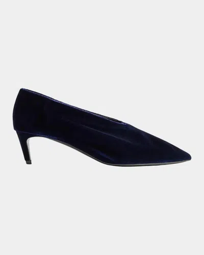 Khaite Miriam 50mm Velvet Pumps In Black