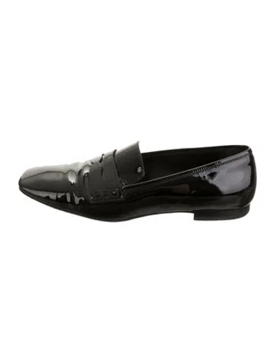 Pre-owned Khaite Patent Leather Loafers In Black