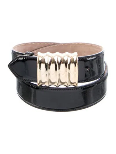 Pre-owned Khaite Patent Leather Waist Belt In Black