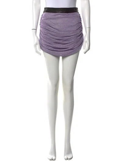 Pre-owned Khaite Patterned Mini Skirt In Purple