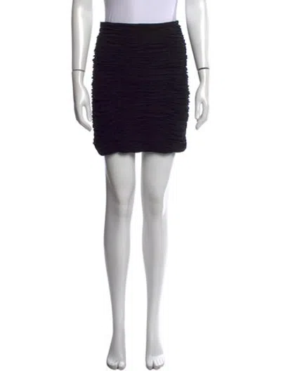 Pre-owned Khaite Pleated Accents Mini Skirt In Black