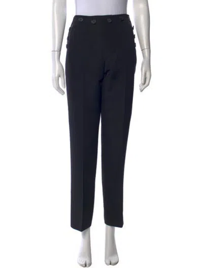 Pre-owned Khaite Straight Leg Pants In Black