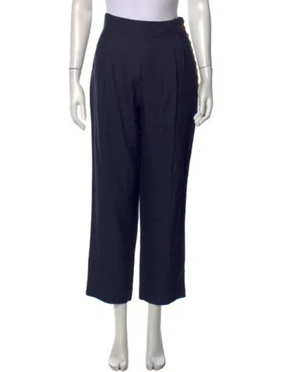 Pre-owned Khaite Straight Leg Pants In Blue
