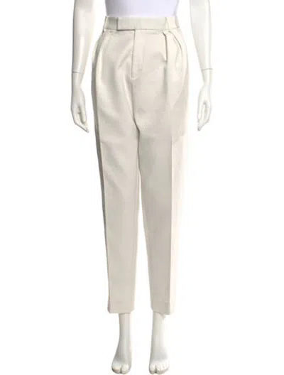 Pre-owned Khaite Straight Leg Pants In White