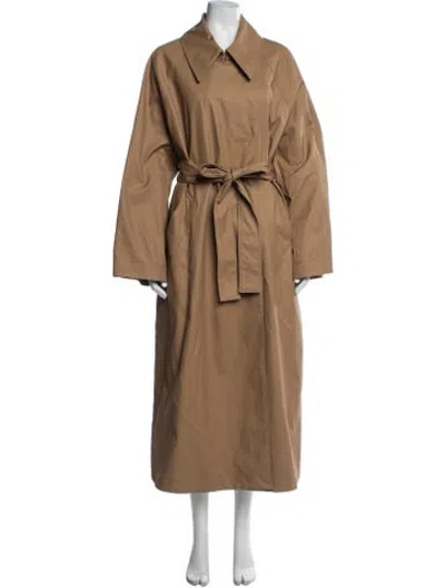 Pre-owned Khaite Trench Coat In Brown/neutrals