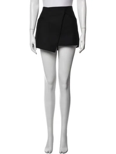 Pre-owned Khaite Virgin Wool Mini Skirt In Black