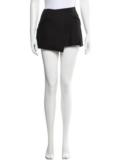 Pre-owned Khaite Virgin Wool Mini Skirt In Black