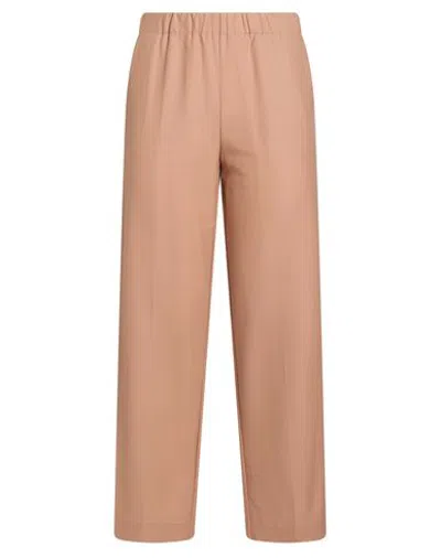 Kiltie Woman Pants Sand Size 12 Virgin Wool, Elastane In Orange