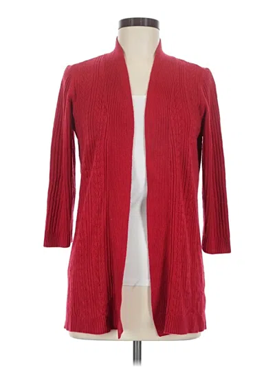 Pre-owned Kim Rogers Cardigan Sweater In Red