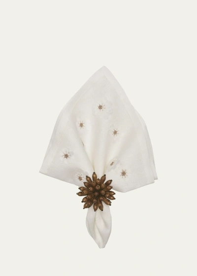 Kim Seybert Florette Napkin In Whitenatural