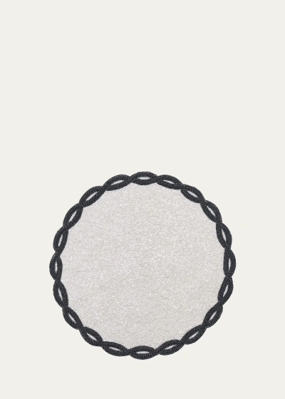 Kim Seybert Infinity Placemat In White Navy