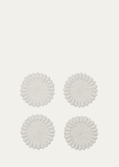 Kim Seybert Lumina Coasters, Set Of 4 In White