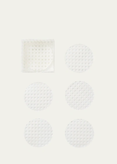 Kim Seybert Reed Acrylic Coasters, Set Of 6 In White