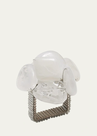 Kim Seybert Sea Stone Napkin Ring In White
