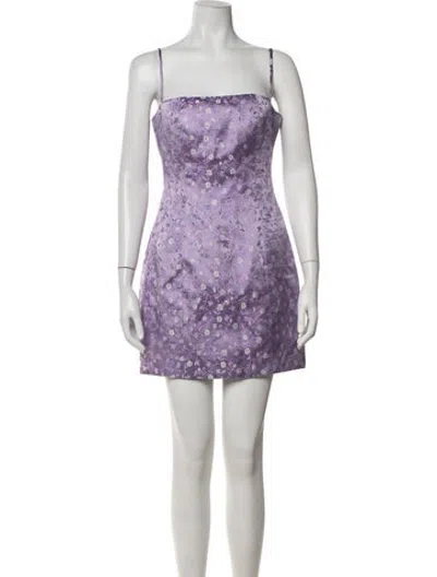 Pre-owned Kim Shui Floral Print Mini Dress In Purple