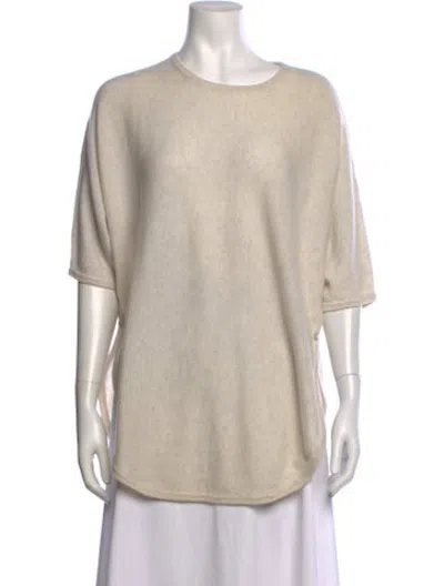 Pre-owned Kinross Cashmere Cashmere Crew Neck Sweater In Neutrals