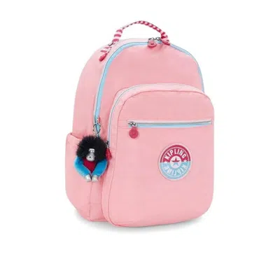 Kipling Seoul Backpack Women's Pink Monkey Keychain Shoulder Strap Bag Ddr3141