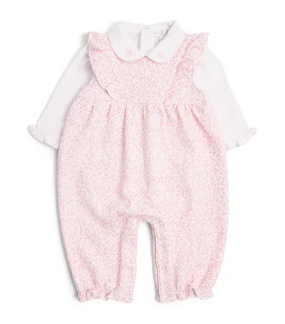Kissy Kissy Kids'  Pima Cotton Floral Playsuit Set In Pink
