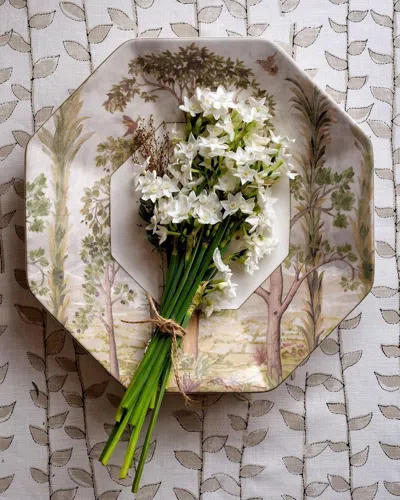 Kit Kemp For Spode Octagonal Platter In Green