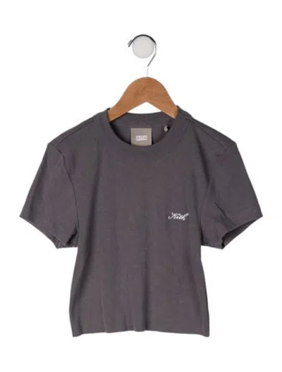 Pre-owned Kith Kids' Embroidered Logo T Shirt In Purple