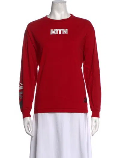 Pre-owned Kith Graphic Print Crew Neck T-shirt In Red