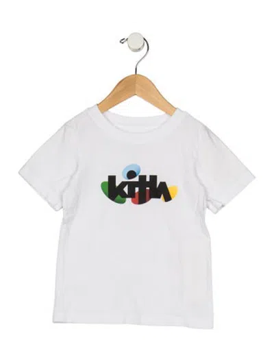 Pre-owned Kith Babies' Toddler Boys' Graphic Print Crew-neck Short Sleeve In White
