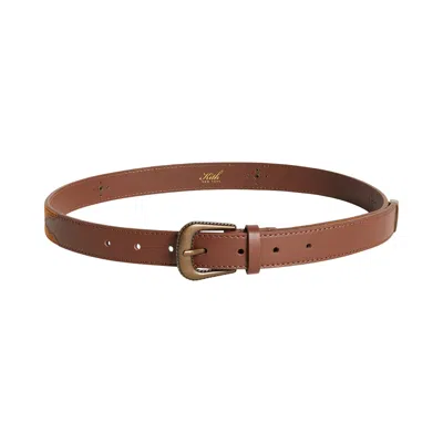 Pre-owned Kith Western Leather Belt 'snuff' | Brown | Men's Size L